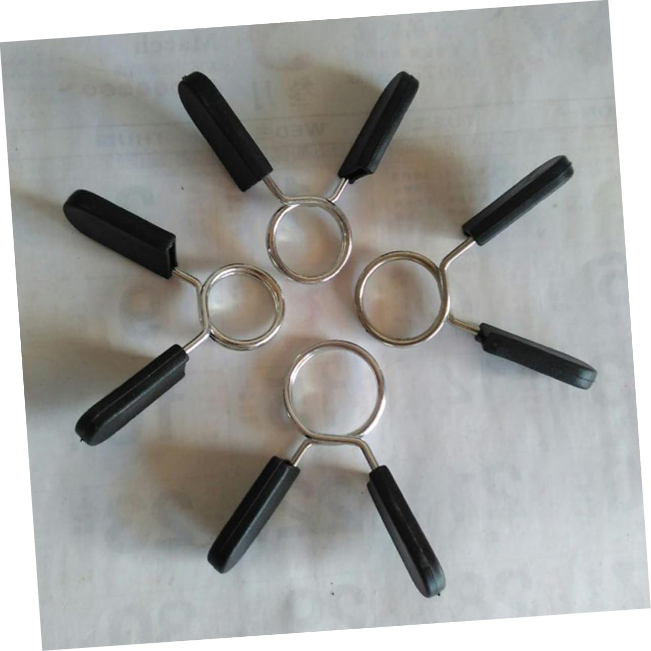 balacoo Sturdy Barbell Holder Spring Clamp for Weightlifting Barbell Collar Plastic Handle