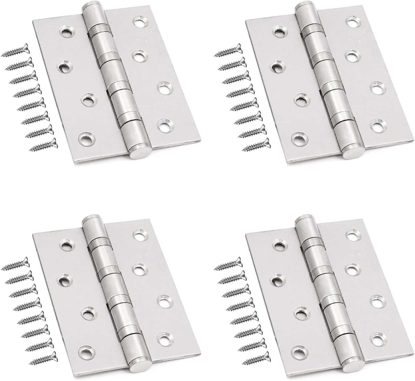 Gsrhzd Stainless Steel Butt Hinges, Folding Butt Hinges, 4 Pieces Door ...