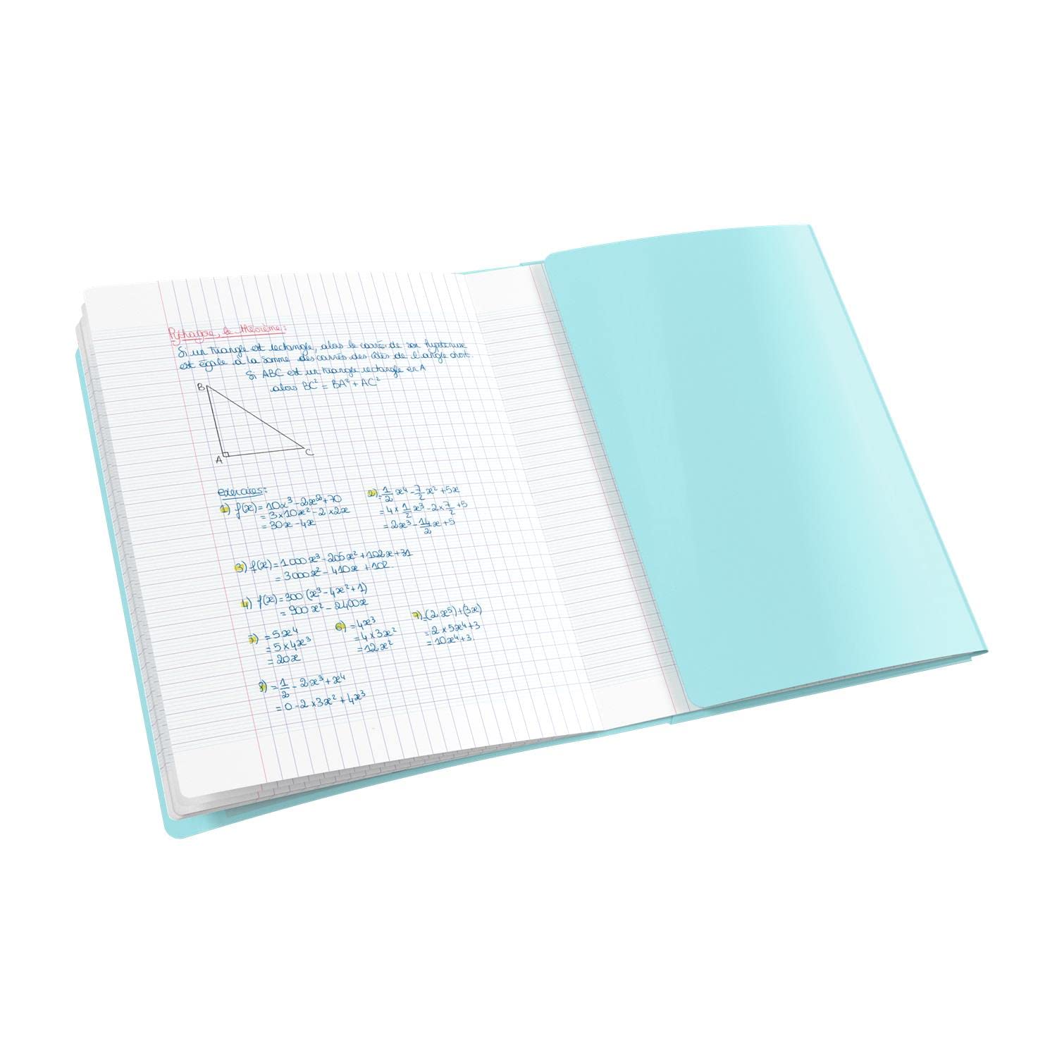 OXFORD Lot de 5 Cahiers piqûre EASYBOOK Pastel 24 x 32 cm 96p 90g grands carreaux coloris aléatoire