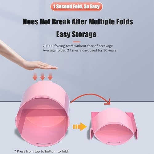 Miniatura 2 de Bañera plegable multifuncional, portátil, plegable, de pie, bañera de baño de hielo y caliente para baño, spa, adultos, niños, ducha familiar (rosa,