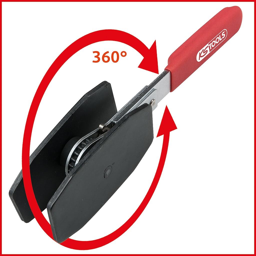 KS Tools 150.2194 Utensile a cricco per ripristino pistoncini dei freni, reversibile