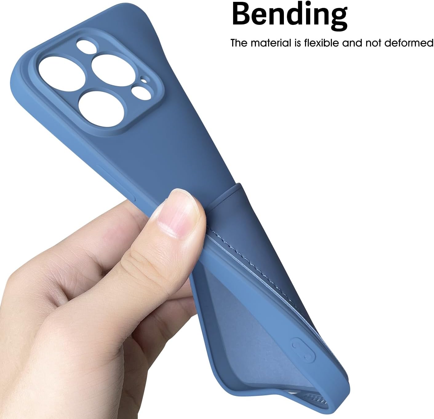 Ultra Slim Liquid Silicon Gel Case Compatible for iPhone 16 Pro 6.3 inch with Card Holder Sleeves Slot Ultra Slim Anti-Scratch Shockproof Wallet Cover for iPhone Lavender Grey - Image 6