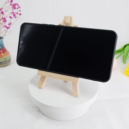 Miniatura 6 de Mini caballete de mesa de 5 pulgadas, soporte de caballete de mesa de 5 pulgadas, letreros de boda, soporte de placa de caballete de madera,