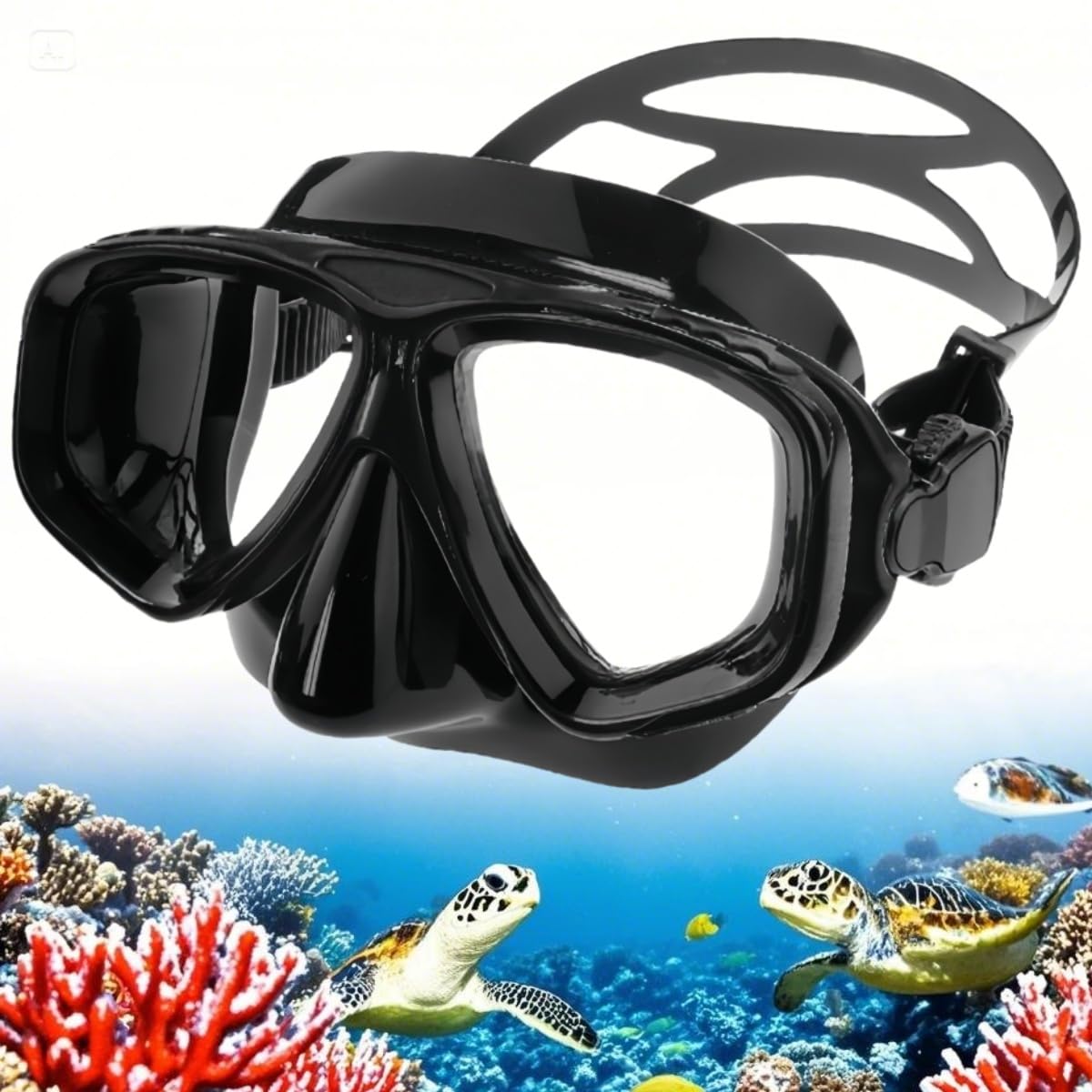 YEESAM Masque de plongée myopie avec dioptries pour porteurs de lunettes, large vision, lentilles en résine, lunettes de plongée, lunettes de plongée pour adultes et enfants, myopie