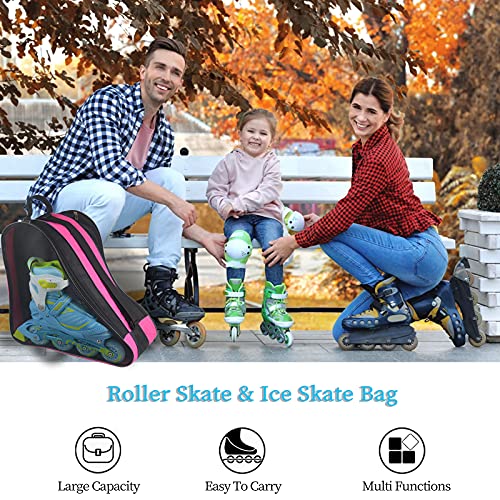 Gooyule Ice Skate Bag,Roller Skate Bags Skating Bag for Skating Enthusiast, Large Capacity Skate Bags Fit Quad Skates, Inline Skate and Most Roller Skate Accessories
