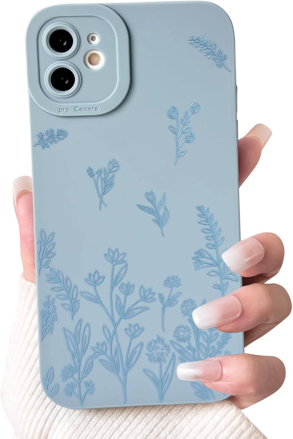NITITOP for iPhone 12 Mini Case Cute Dandelion Flower Floral - Blue