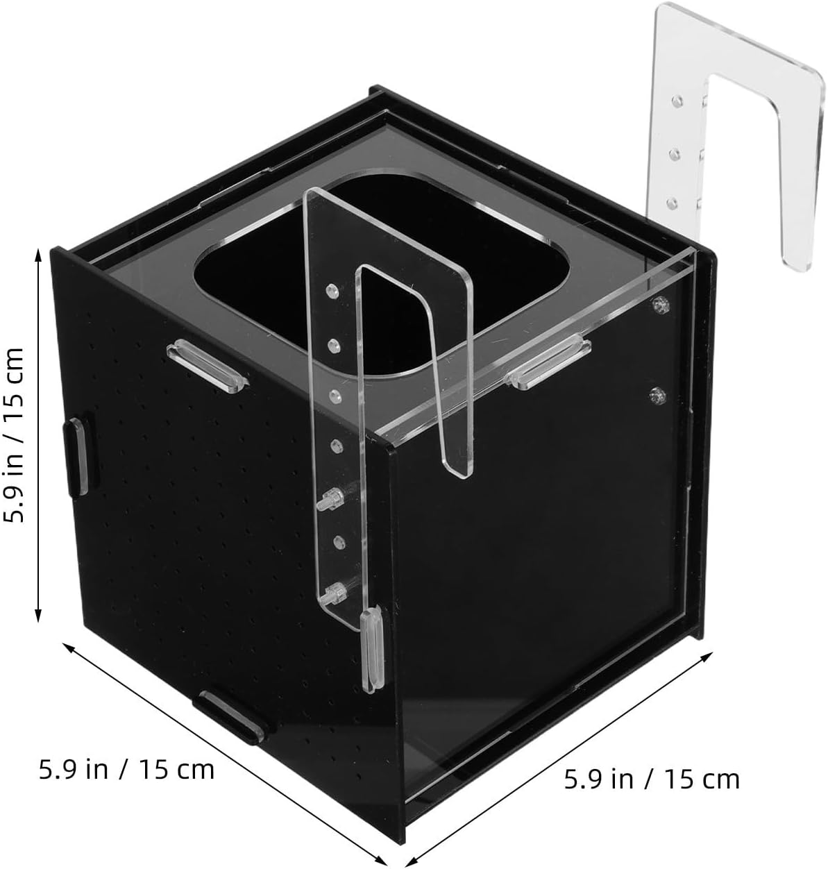 Acrylic Fish Isolation Box for Aquarium with Suction Cups Fish Breeding Hatchery Incubator for Betta Easy Installation Nursery for Acclimatizing Fry and Continuous Visibility