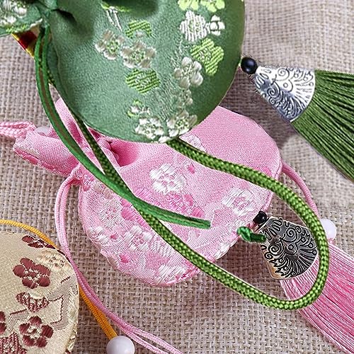 Leadigol 3PCS Bolsas Chinas de Brocado con Cordón miniatura 6