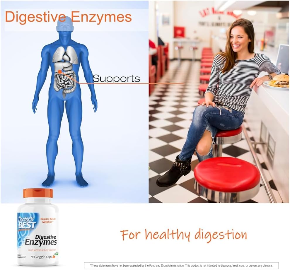 Doctor Best’s op wetenschap gebaseerde digest-enzymen, vegetarisch, 90 vegetarische capsules