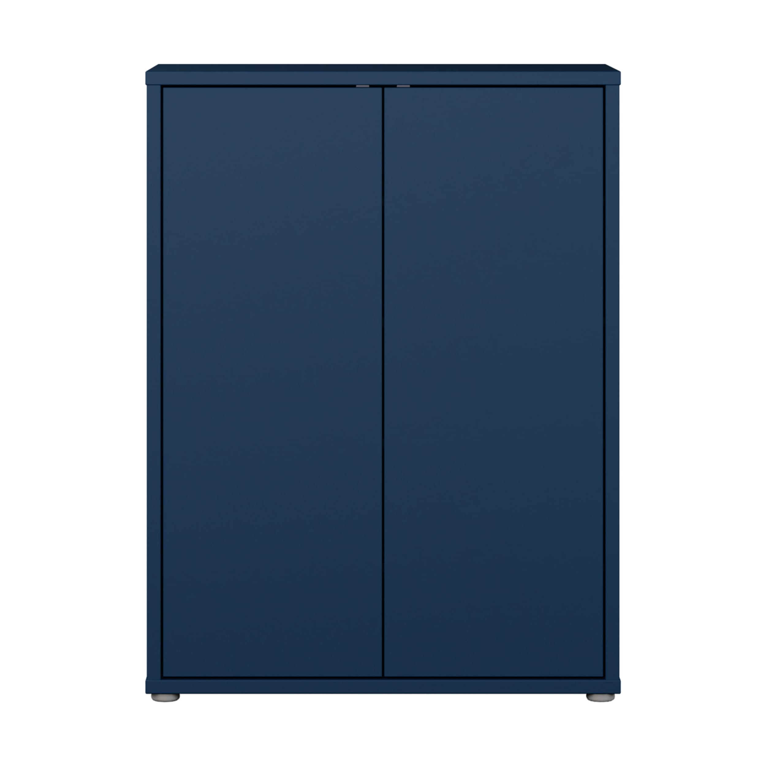 Forte Alice Springs Schuhschrank 70 80, modern-minimalistisch, 2-türig, Holzwerkstoff, Nachtblau, 74,5 cm breit x 99,1 cm hoch x 34,9 cm tief
