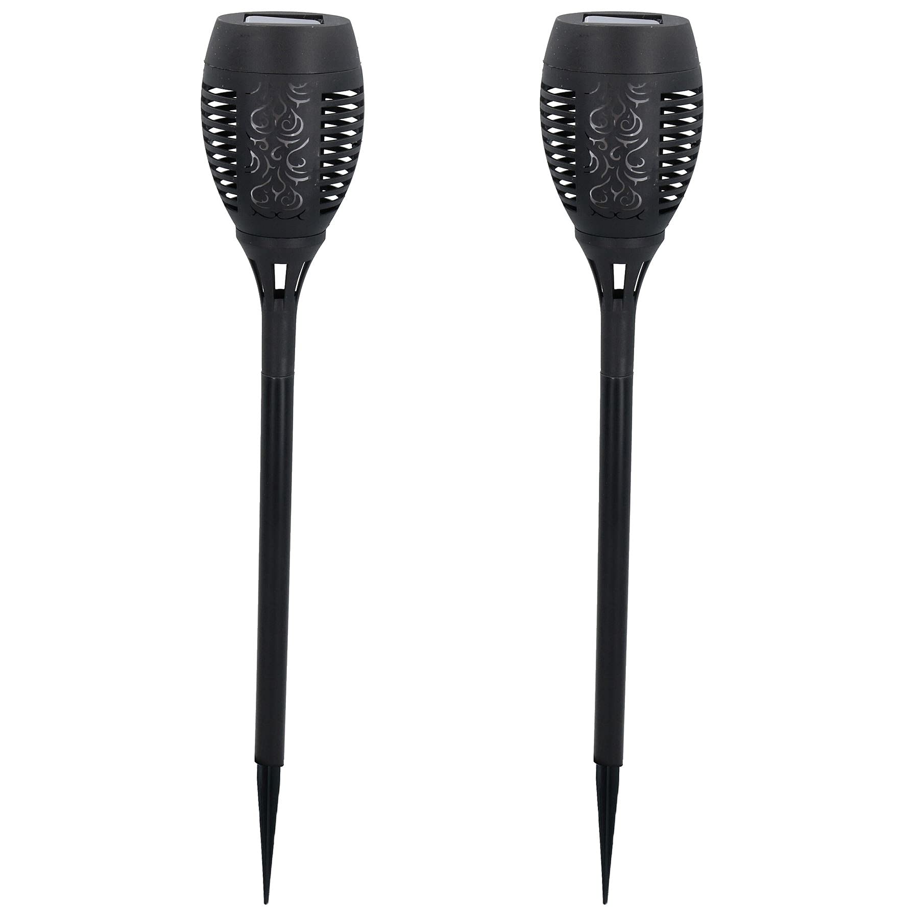 AB Tools LED Flickering Flame Garden Solar Light Torch Waterproof Durable Outdoor 2pc