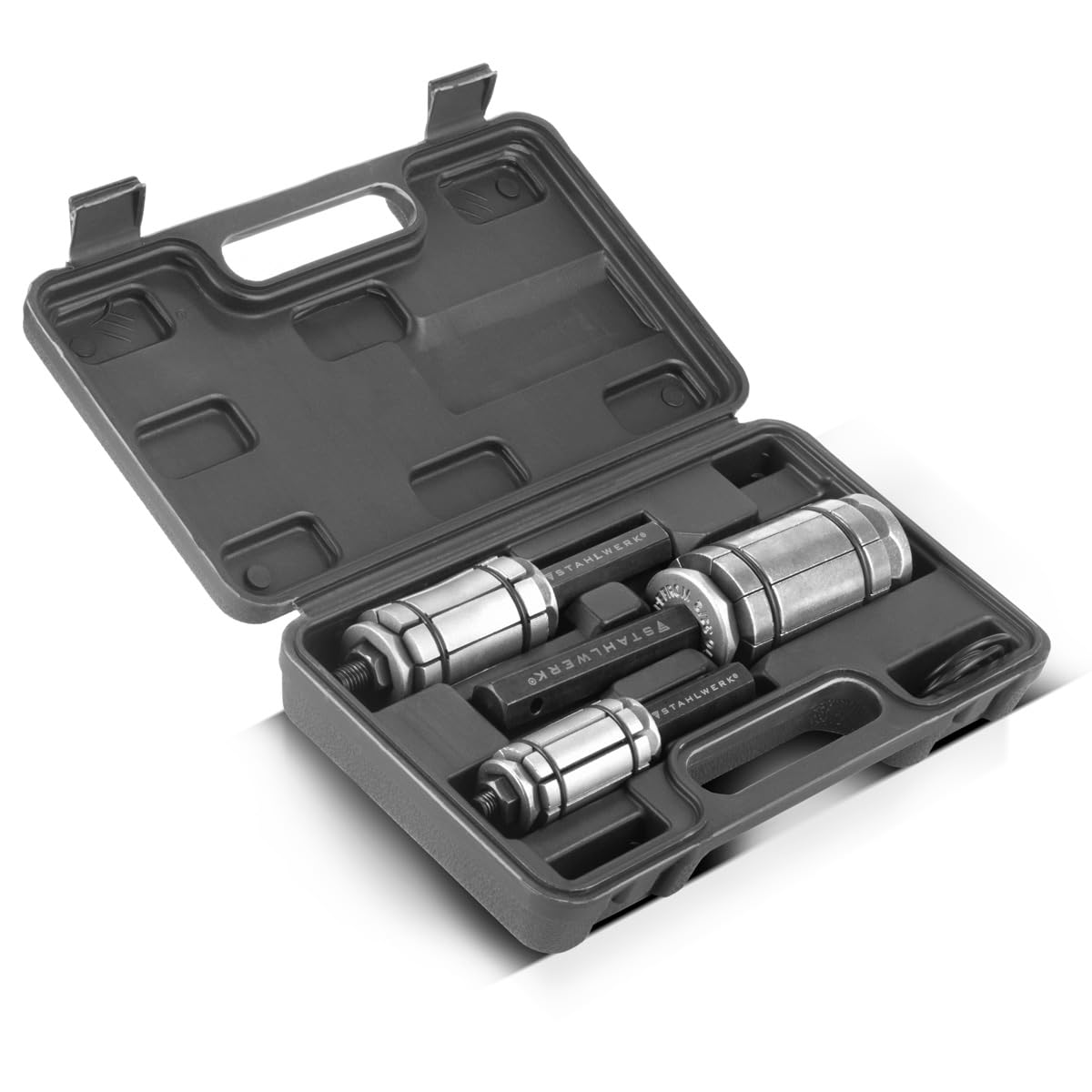 STAHLWERK Set d'évaseurs de tuyau 29-89 mm Ensemble de 3 pièces pour élargisseur de tuyau d'échappement | Expandeur de tuyau | Formeur de tuyau d'échappement | Éclisse de tuyau | Outil pour véhicules