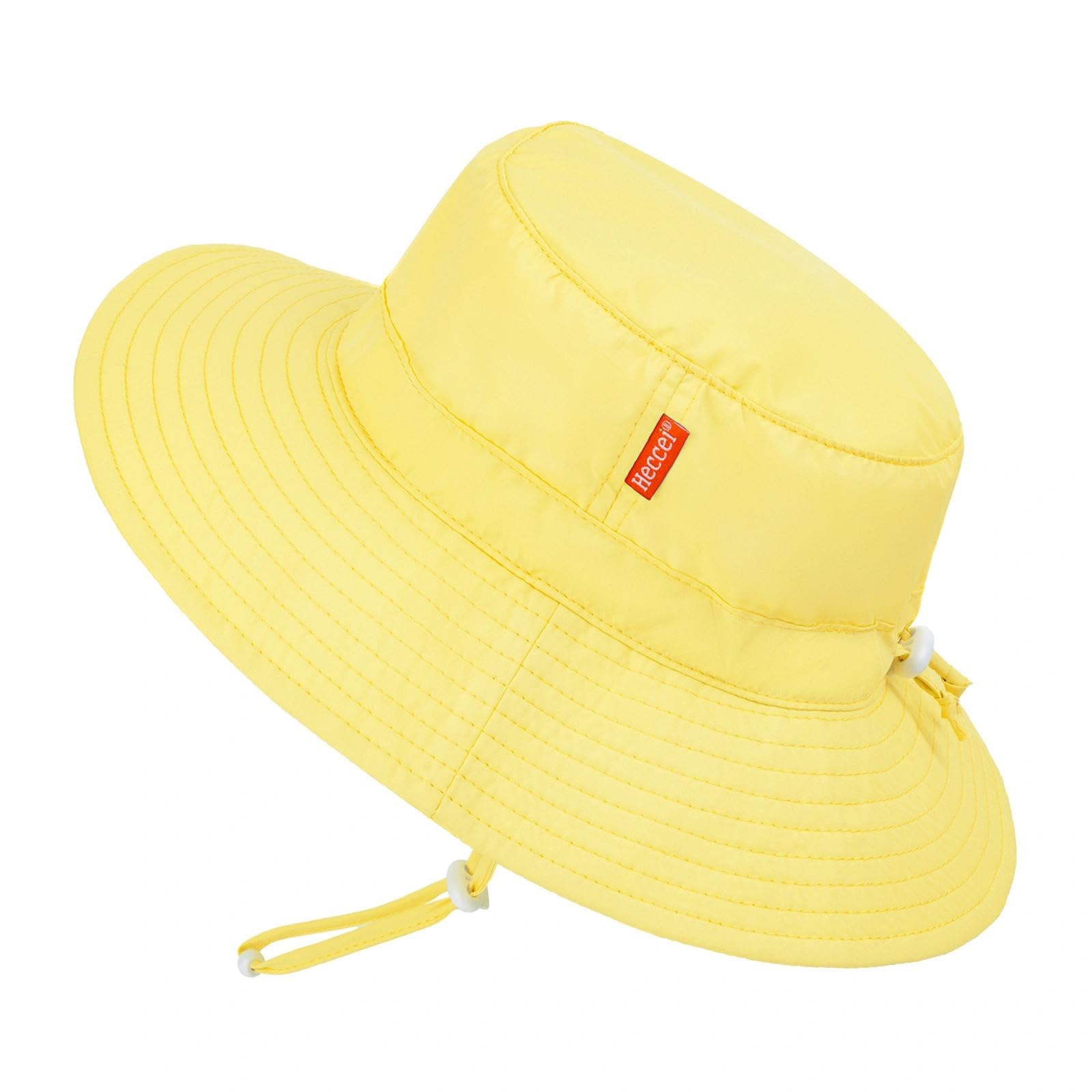 Toddler Baby Sun Hat, UPF 50+ Wide Brim Infant Bucket Hats for Kids 0-6Y