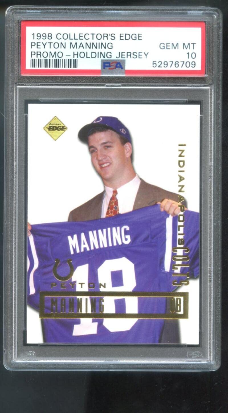 Amazon.com: 1998 Collector's Edge Peyton Manning Promo Graded ROOKIE Card  PSA 10 Collectors : Collectibles & Fine Art