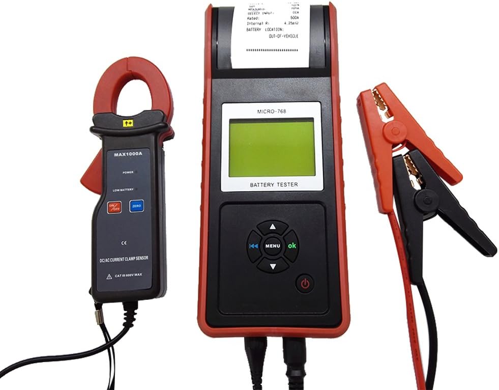 Sanmo Automotive (100-2000 CCA) Battery Tester MICRO-768A Cold Cranking Amps Auto Starter System Testing