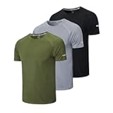 Men&apos;s 1&sol;3 Pack Workout Shirts Quick Dry Moisture Wicking Short Sleeve Mesh Athletic T-Shirts