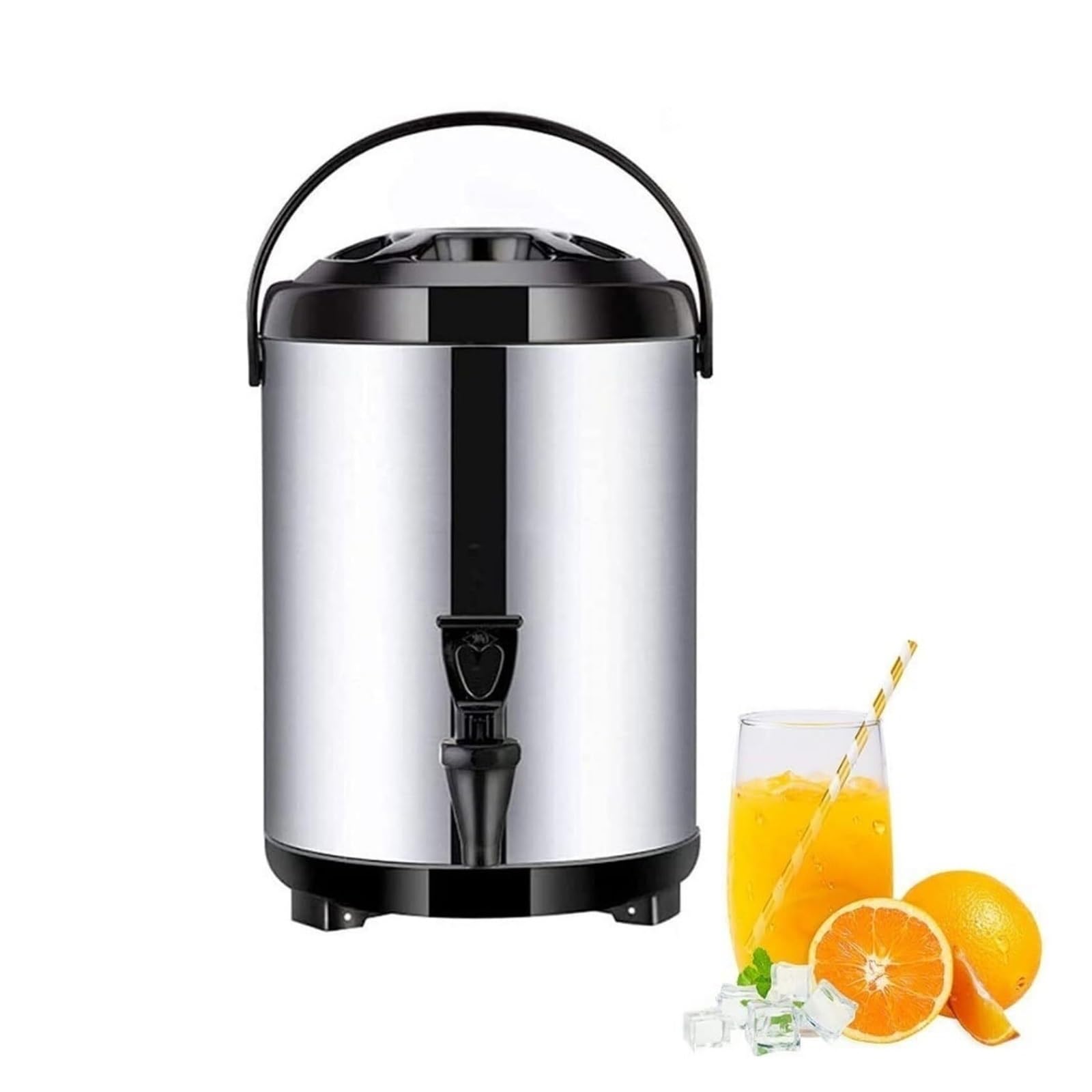 SBCGFY Hot Water Dispenser With Faucet,Stainless Steel Catering Urn, Water Boiler 6L/8L/10L/12L, Commercial Coffee Urn Insulated Barrel, Insulated For 10-12 Hour,16L