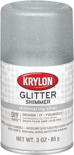 Krylon I00402 Glitter Aerosol Spray, Shimmering Silver