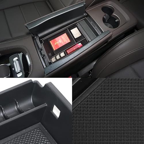Miniatura 3 de kenddeel Caja de almacenamiento para reposabrazos central de automóvil, organizador de bandeja compatible con Mercedes Benz GLE Class GLE 350 400