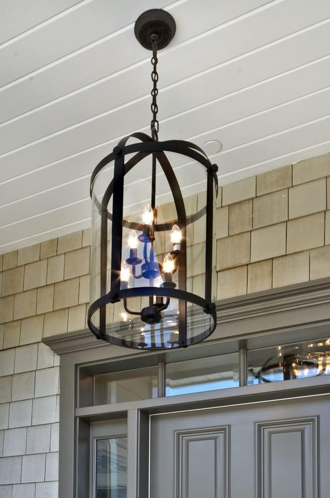 Tara-Four Light Entry Foyer Pendant in Mediterranean style-13.5 Inches Wide by 21.5 inches high