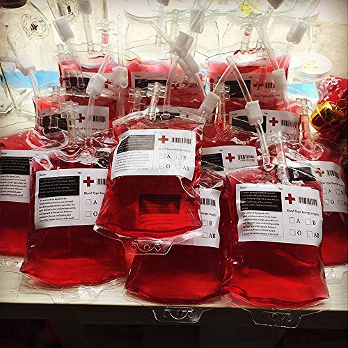 Halloween drinkhouder, bloedzakken, Halloween, rekwisiet, decoratie, kostuum, bloedzakken, IV zakken, drankhouder met… - Image 5