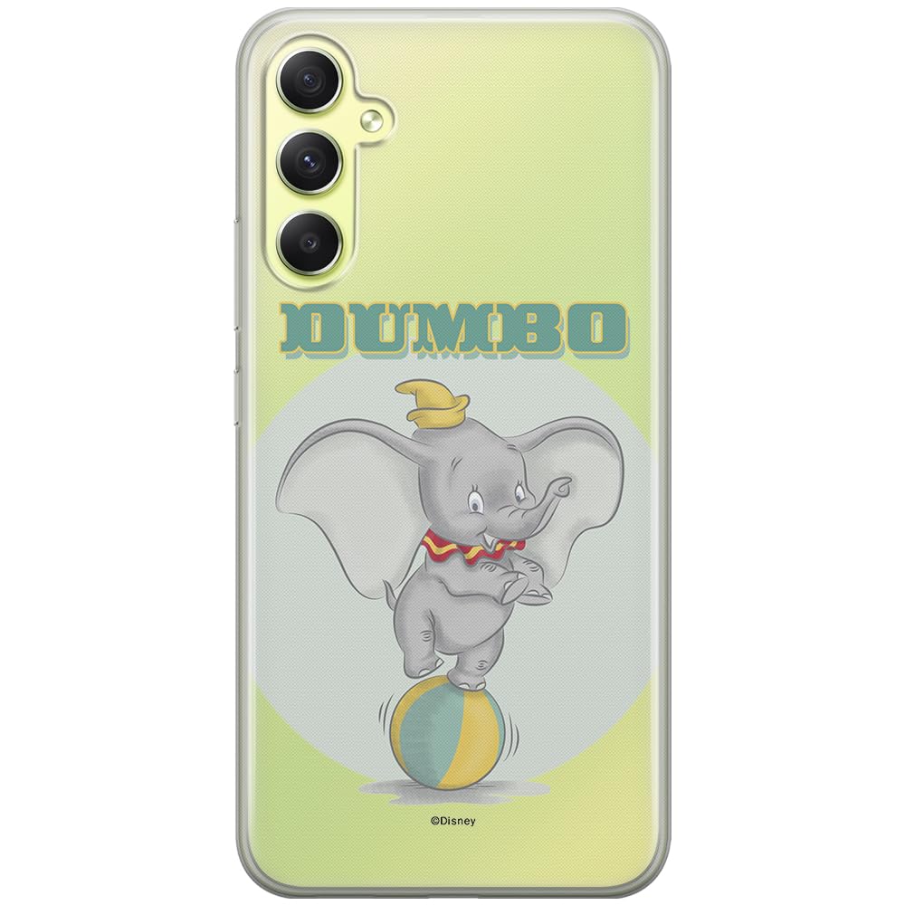 ERT GROUP mobile phone case for Samsung A34 5G original and officially Licensed Disney pattern Dumbo 006 optimally adapted to the shape of the mobile phone, partially transparent