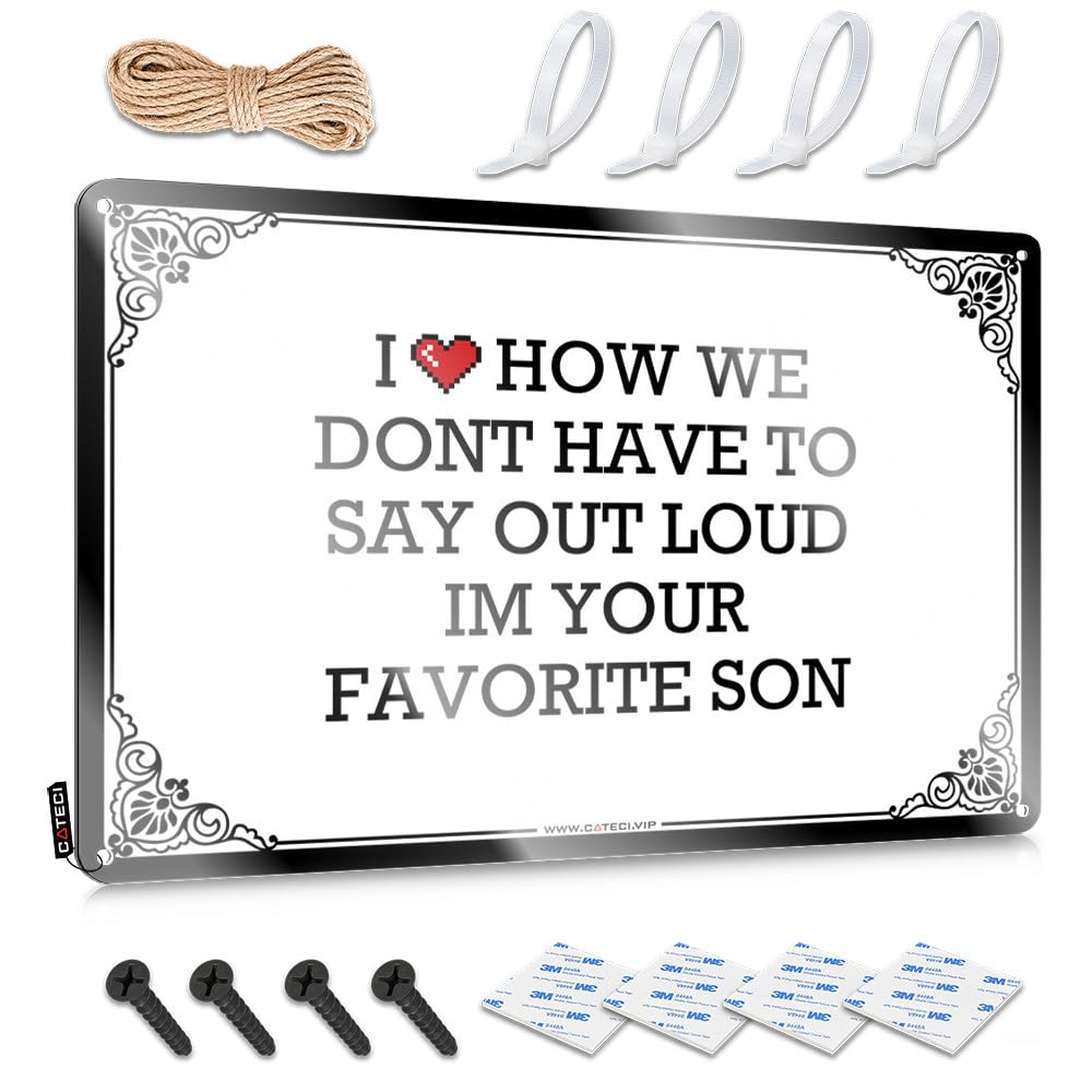 I Love How We Dont Have To Say Out Loud Im Your Favorite Son Funny Vintage Signs Coffee | Cottage Fun Decorative Wall Art(20X30CM)