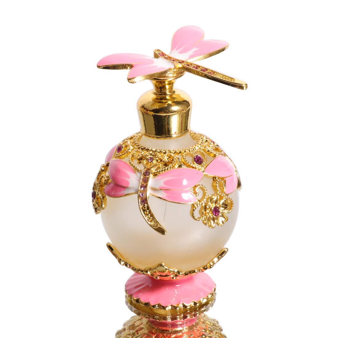Waltz&F Pink Dragonfly Vintage Refillable Perfume Bottle Empty Frosted Glass Essential Oil Bottle Home Decor 25ml