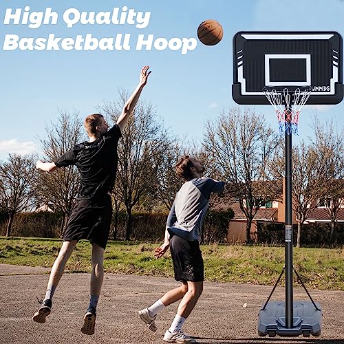 Iunnds Basketball Portable Hoops Goal System 6.5-10Ft Adjustable 44In Backboard For Kids/Adults Indoor Outdoor #TOP4