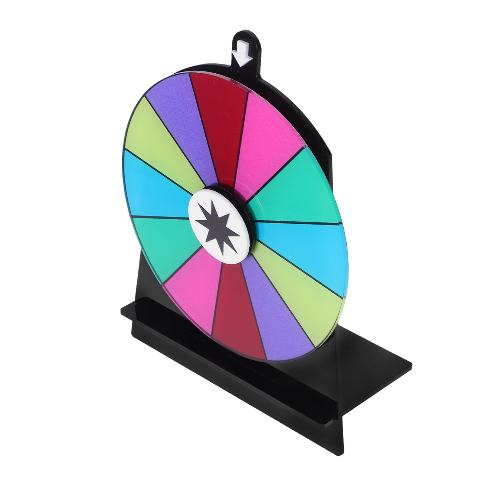 PRETYZOOM Rotating Game Wheel with Prize Slots Acrylic Construction for Party Entertainment