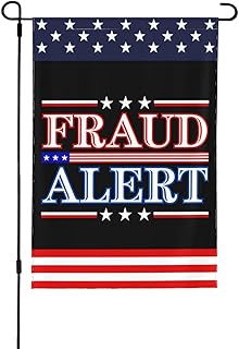 Fraud Alert Garden Flag Anti Gavin Newsom Fdt Flags Double Sided Decorative Accessory Home Decor Outside Yard (Not Including Flagpole) 40 X 28 Inch