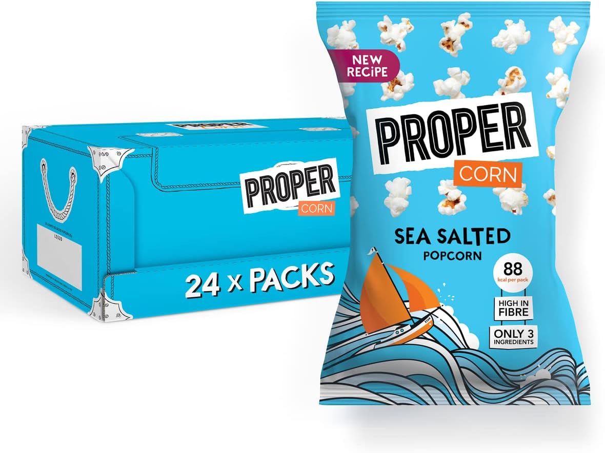 PROPER Lightly Sea Salted Popcorn, 24 x 20g