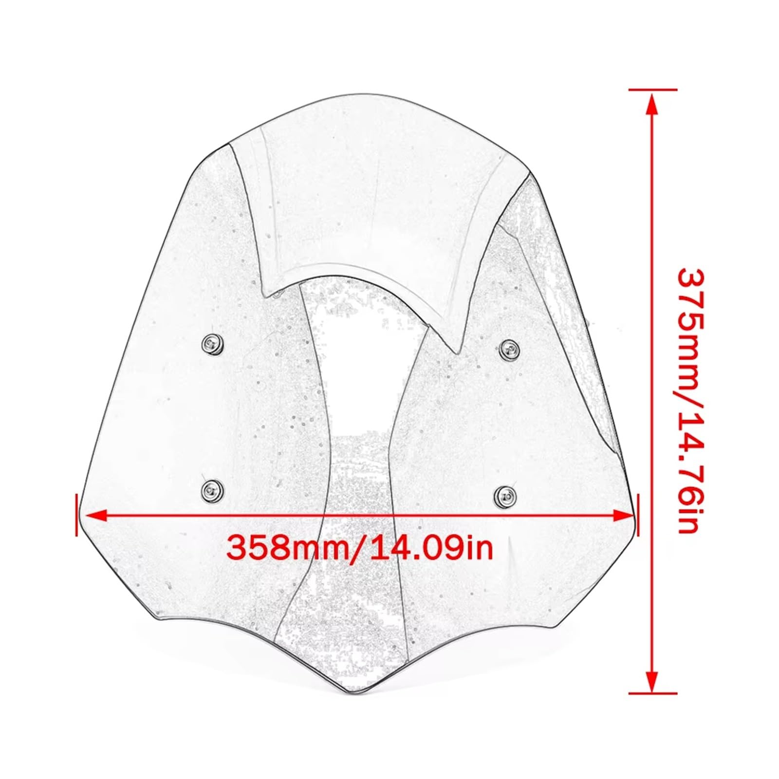 Deflector cupula Moto para Triumph para Rocket 3 R 3R 2020 2021 2022 2023 Protector Deflector De Viento para Parabrisas De Motocicleta con Soporte Deflector de Parabrisas