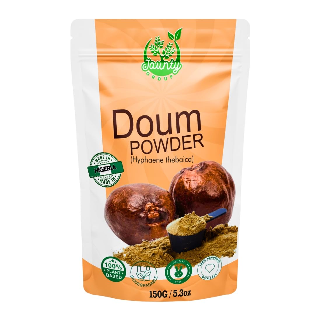 Premium Doum Palm Powder, 250g Herbal Loose Organic Flowers Natural Healthy Vitamins Rich Caffeine Free Doom Hyphaene Thebaica Palm, Ethically Sourced, for Smoothies, Baking, Hot Tea Fruit