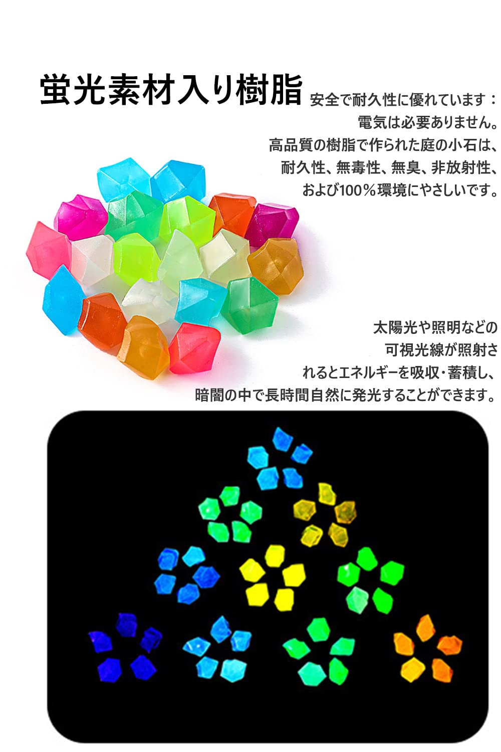 Amazon | サムコス 夜光石 蓄光石 アクアリウム 発光石 飾り石