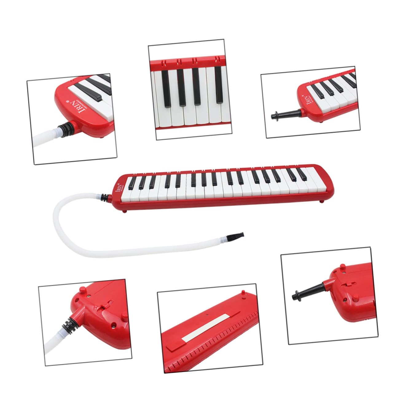 Melodica 37 Tasti Strumento Musicale Rosso con Custodia | Abs, Leggera e Facile da Riporre, Borsa Inclusa, per Chiunque Cerca un Key Instrument Compatto