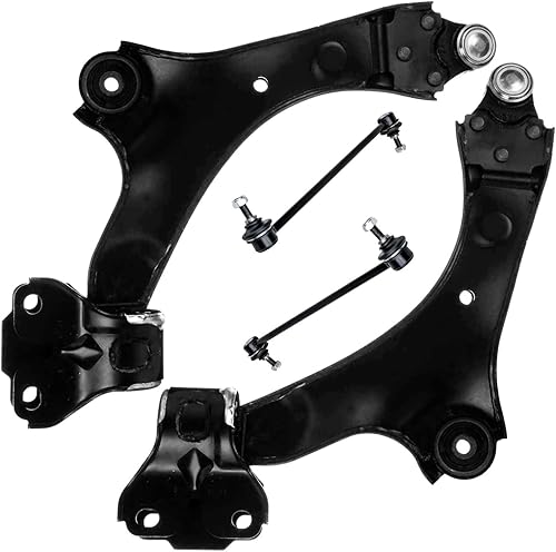 Miniatura 201 de Detroit Axle - Kit de brazos de control delanteros de 4 piezas para Nissan Cube 2009-2014, Nissan Versa 2007-2012 2 brazos de control inferiores con
