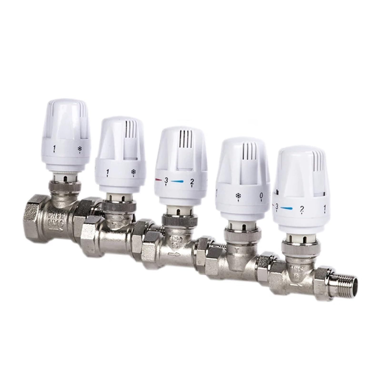 Radiador termostático de latón de 1/2", 3/4" y 1", Tipo Recto, Control automático de Temperatura, calefacción por Suelo Radiante.(0.5 Inch)