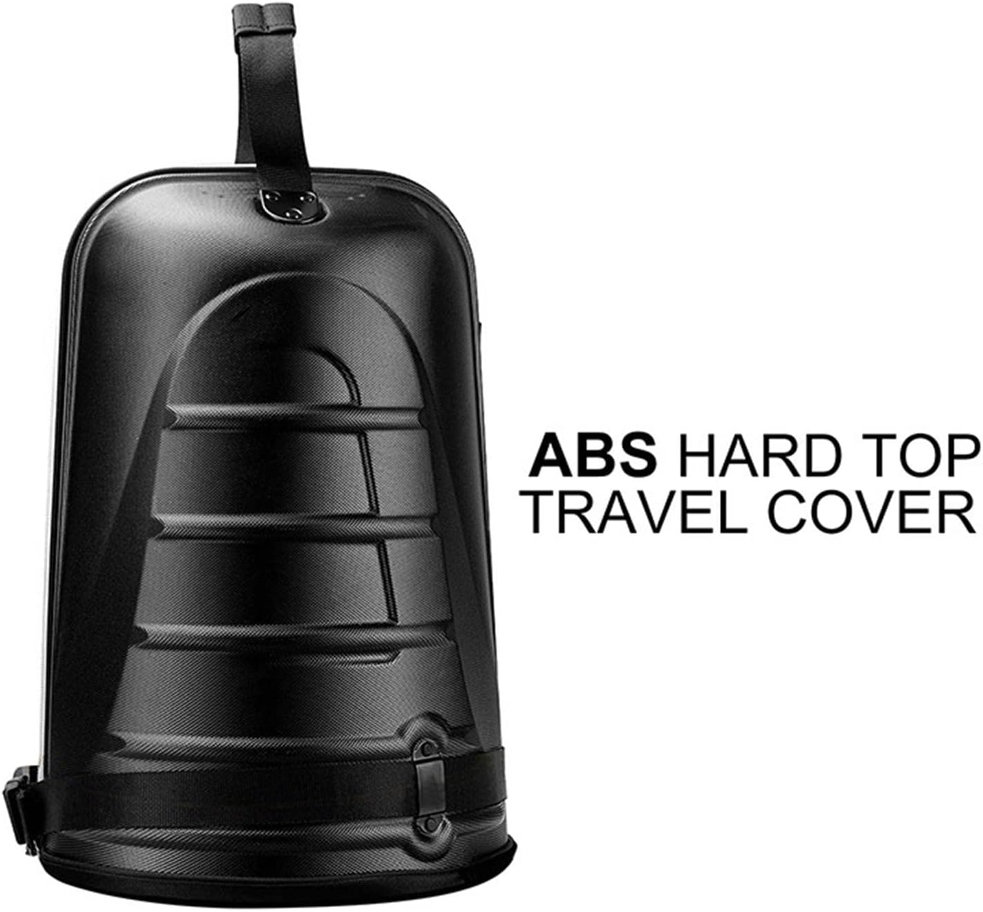 ブラック収納バッグ ハードシェルトップ スムーズな回転と丈夫なホイール