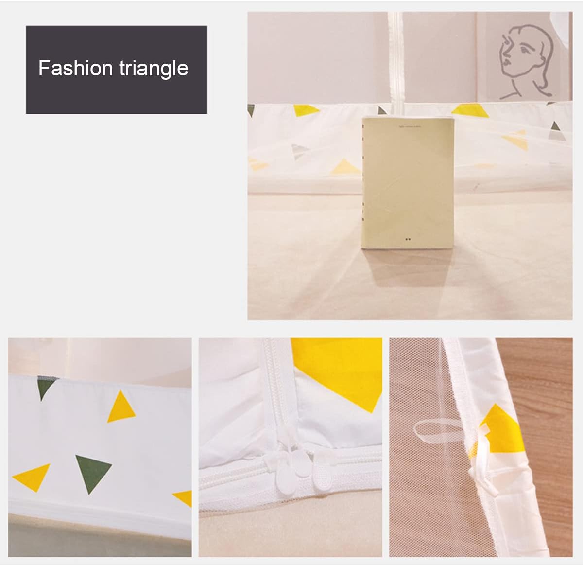 Pop Up Mosquito Net, Foldable Bed Canopy, Polyester Curtains Anti-Mosquito Universal Camping Tent for Single Bed Double Bed Free Installation,Elephant,180 * 200cm