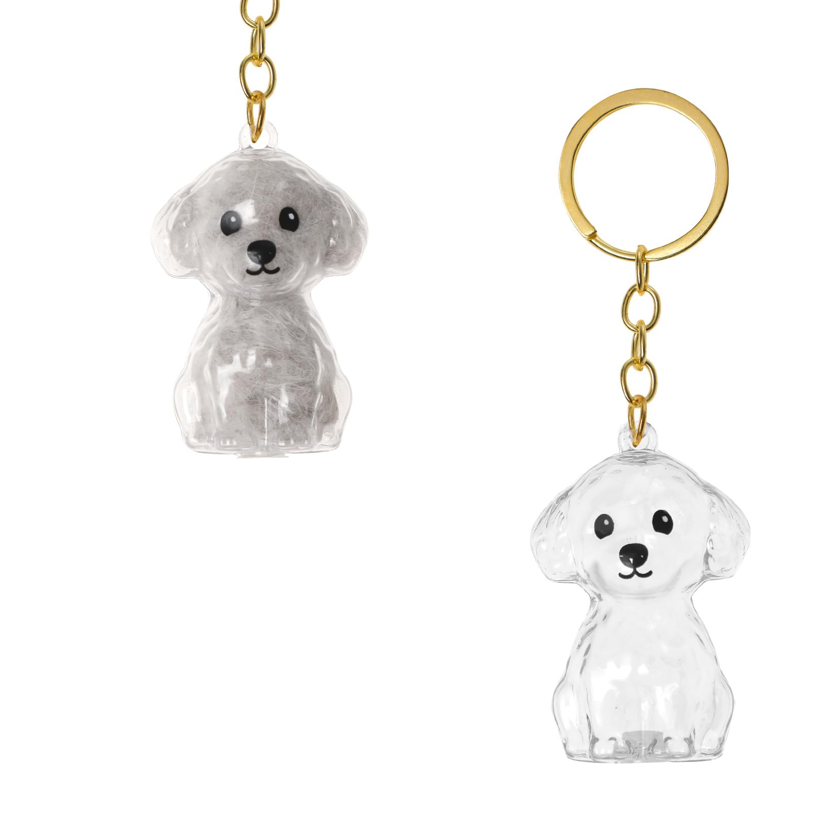 Dog Hair Collector Keychain, Portable Pet Hair Keepsake Capsule Dog Fur Storage Box Memory Charm Memorial Gifts & Decor Accessories for Pet Lovers Style 2