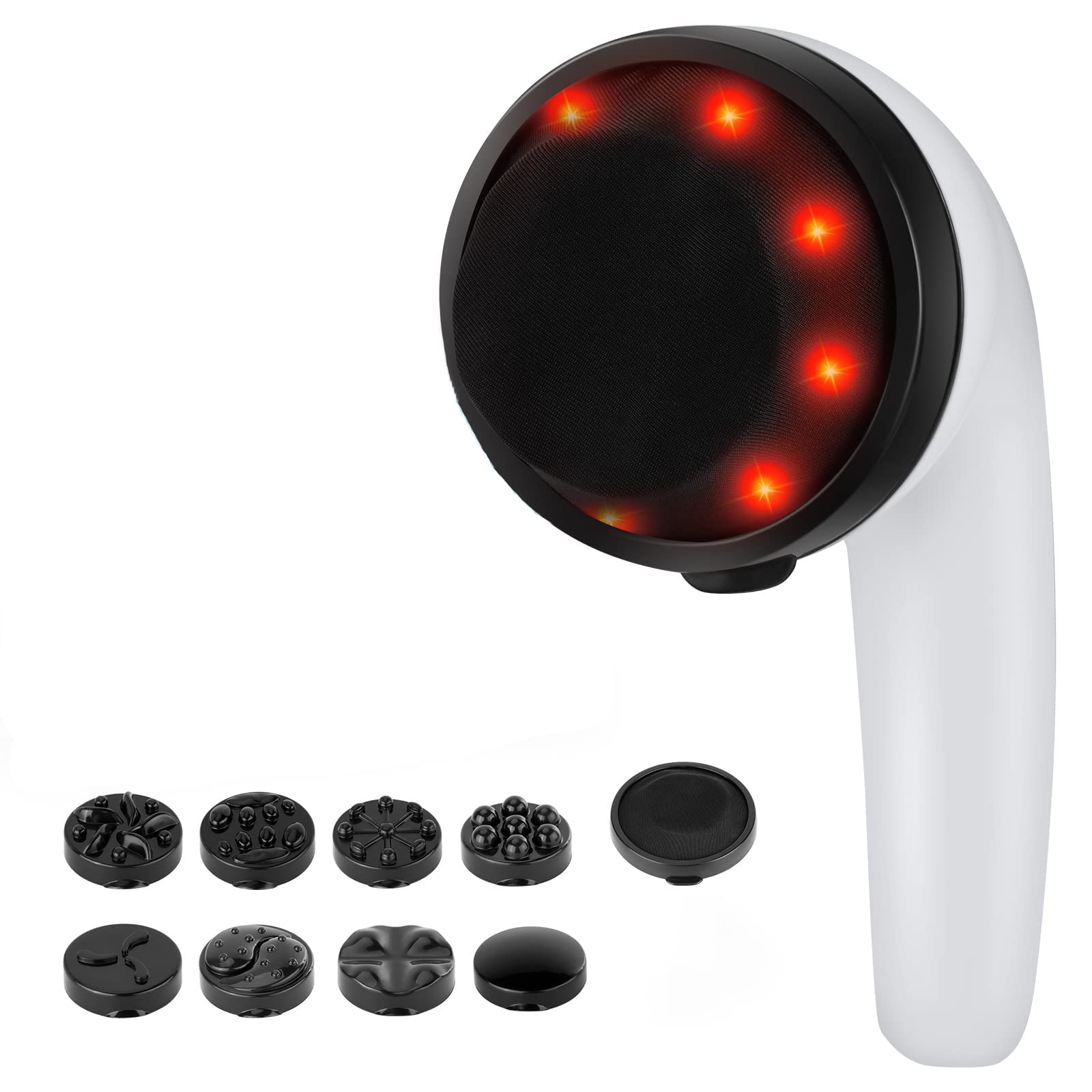 SYOSI Body Sculpting Machine, Professional Handheld Body Sculpting Massager, Cordless Cellulite Remover Massager for Belly Arms Legs Waist with 8 Replaceable Massage Heads and 1 Mesh Covers