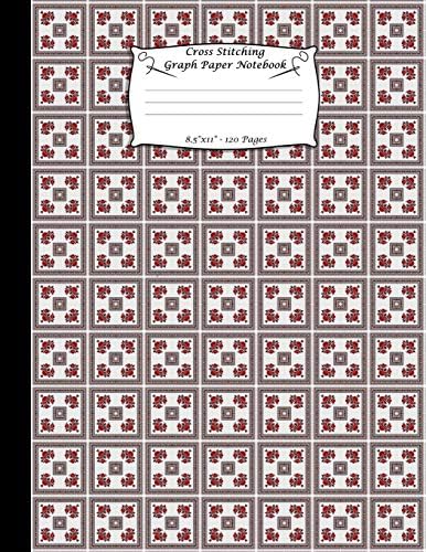 Cross Stitching Graph Paper Notebook: Cross Stitch Pattern Design Notebook Journal. 8.5"x11" Graph Paper. 121 Pages. Abstract Ornament Decor Abstract Art Cover.