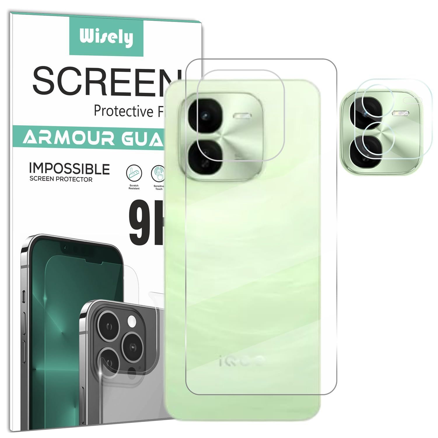 Wisely 2in1 Camera Lens Nano Glass + Anti Scratch TPU Back Guard Screen Protector for iQOO Z9x 5G - |Back + Camera Guard| (B0D79C1J2P) Amazon Price History, Amazon Price Tracker