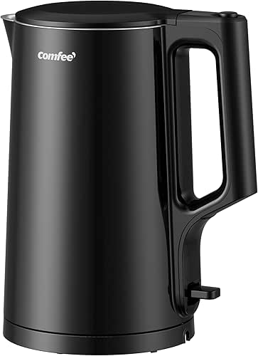 COMFEE' 1.7L Double Wall Electric Tea Kettle and Kettle Water