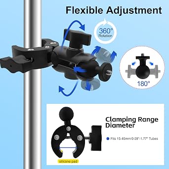Bike Tail Mount Kit with 47’’Selfie Stick compatible for Insta360 X5-X