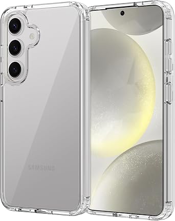 for Samsung Galaxy S24 Case Clear, Anti-Yellowing 6.2 Inches Slim Fit Heavy Duty Protection Wireless Charging Compatible Lightweight Shockproof Anti-Slip Transparent Protective Phone Cover