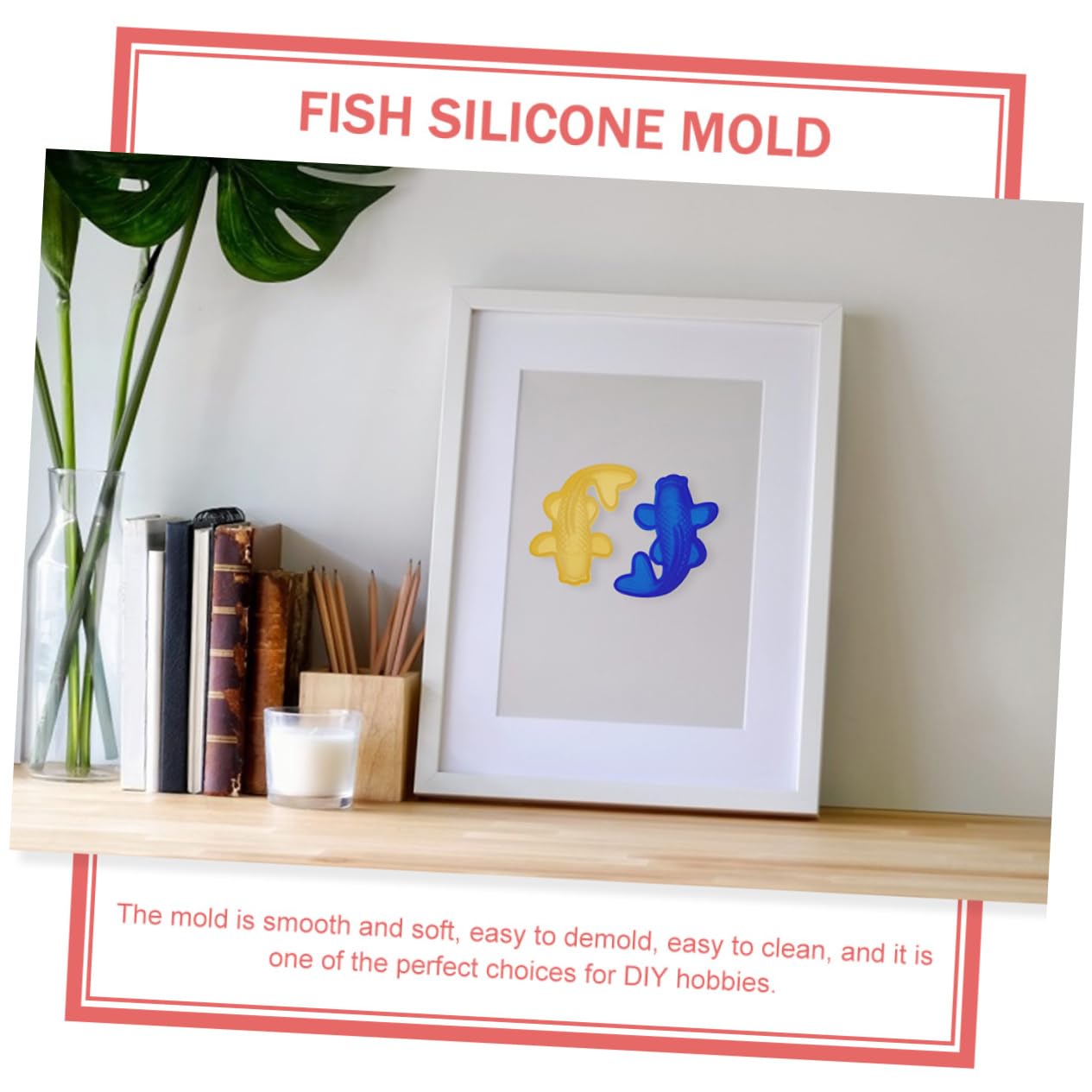 9pièces Moule à Carpe Silicone Lot de Moules Antiadhésifs pour Gâteaux Et Décorations Outil De Bricolage Pratique Et Flexible