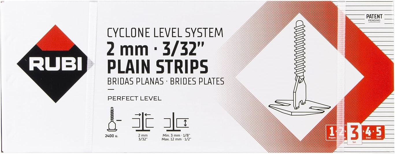 Cyclone Flat Base Clips 3/32" (2mm) - 2400 pieces - Professional Tile tile spacers, Tile Tools, and Accessories for Fixing Ceramic Tile and Finishing
