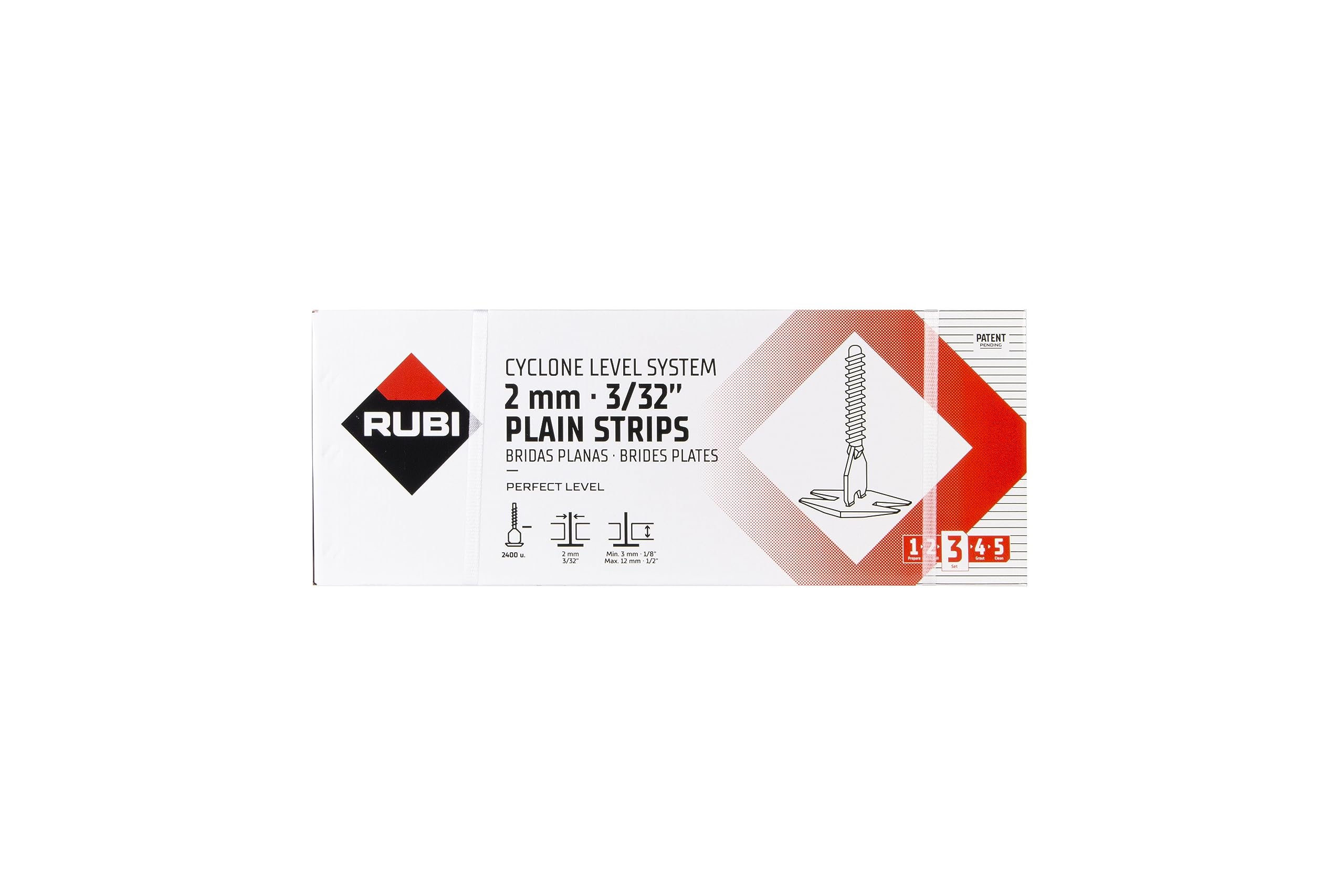 Cyclone Level System RUBI base plate 2 mm croisillon nivellement carrelage 30x30 cm